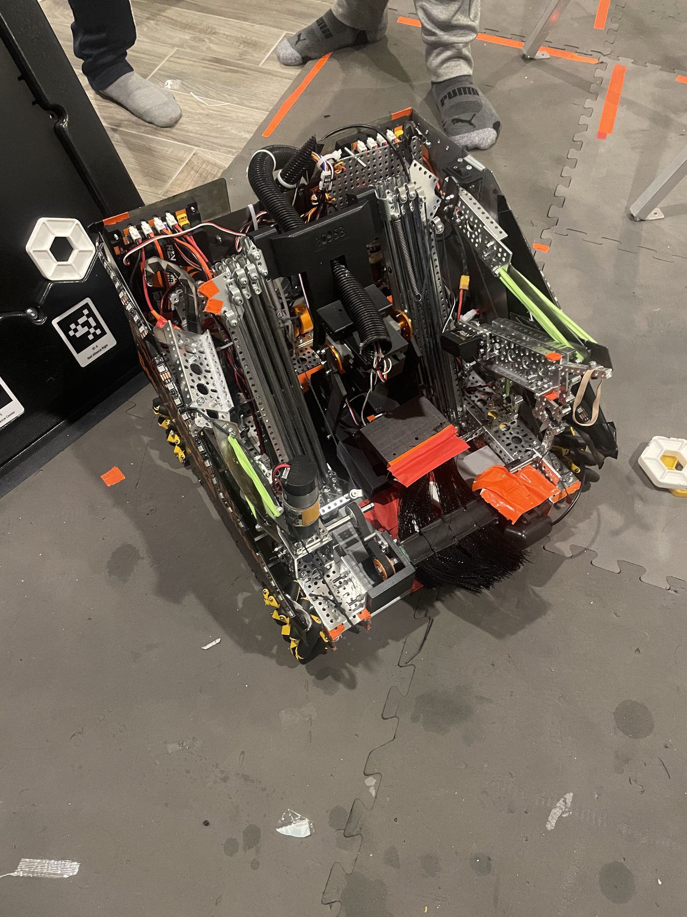 FIRE Robotics competition robot and pit work.