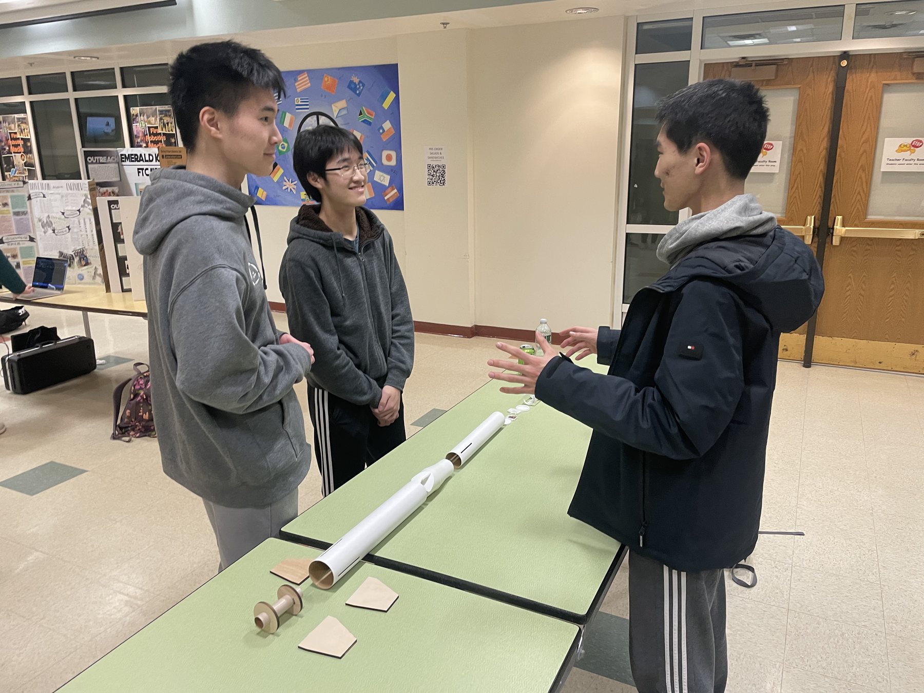 Rocketry team launch setup.